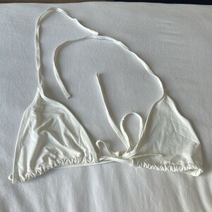 437 Swim • Sanders triangle bikini top IN WHITE • size XL (NWOT)